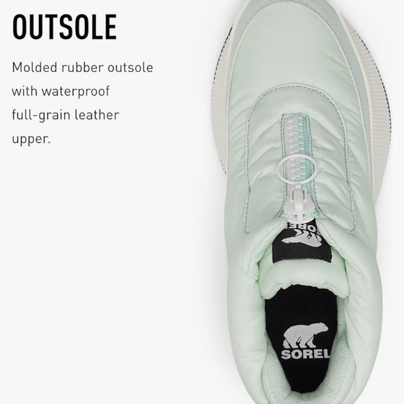 New Sorel Out N About III Boots Puffy Zip Womens 7.5 Mint Waterproof - Picture 5 of 11